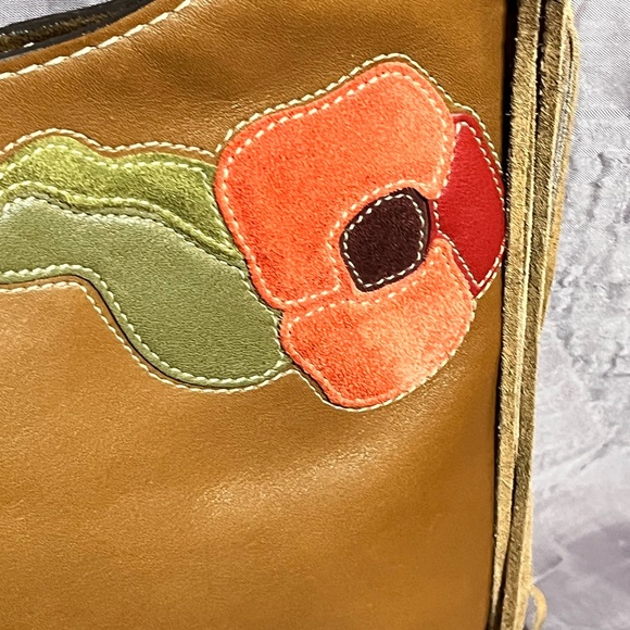 Coach Poppy for Peace Vintage Suede and Leather Shoulder Bag - Picture 6 of 9